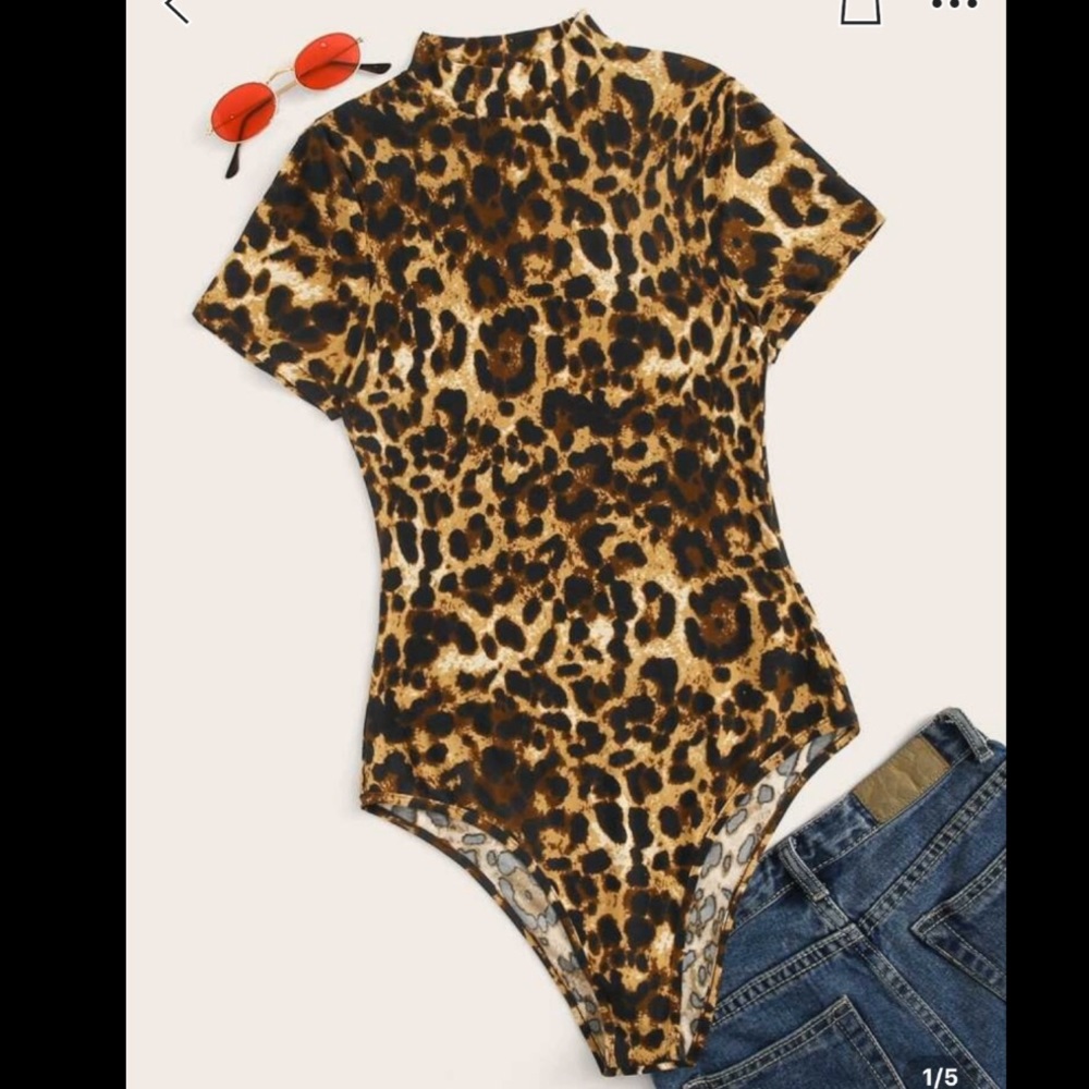 Cheetah print bodysuit